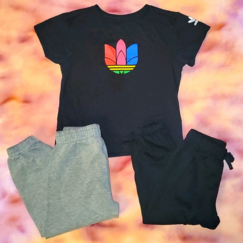 Adidas Shirt and 2 Garanimals pants